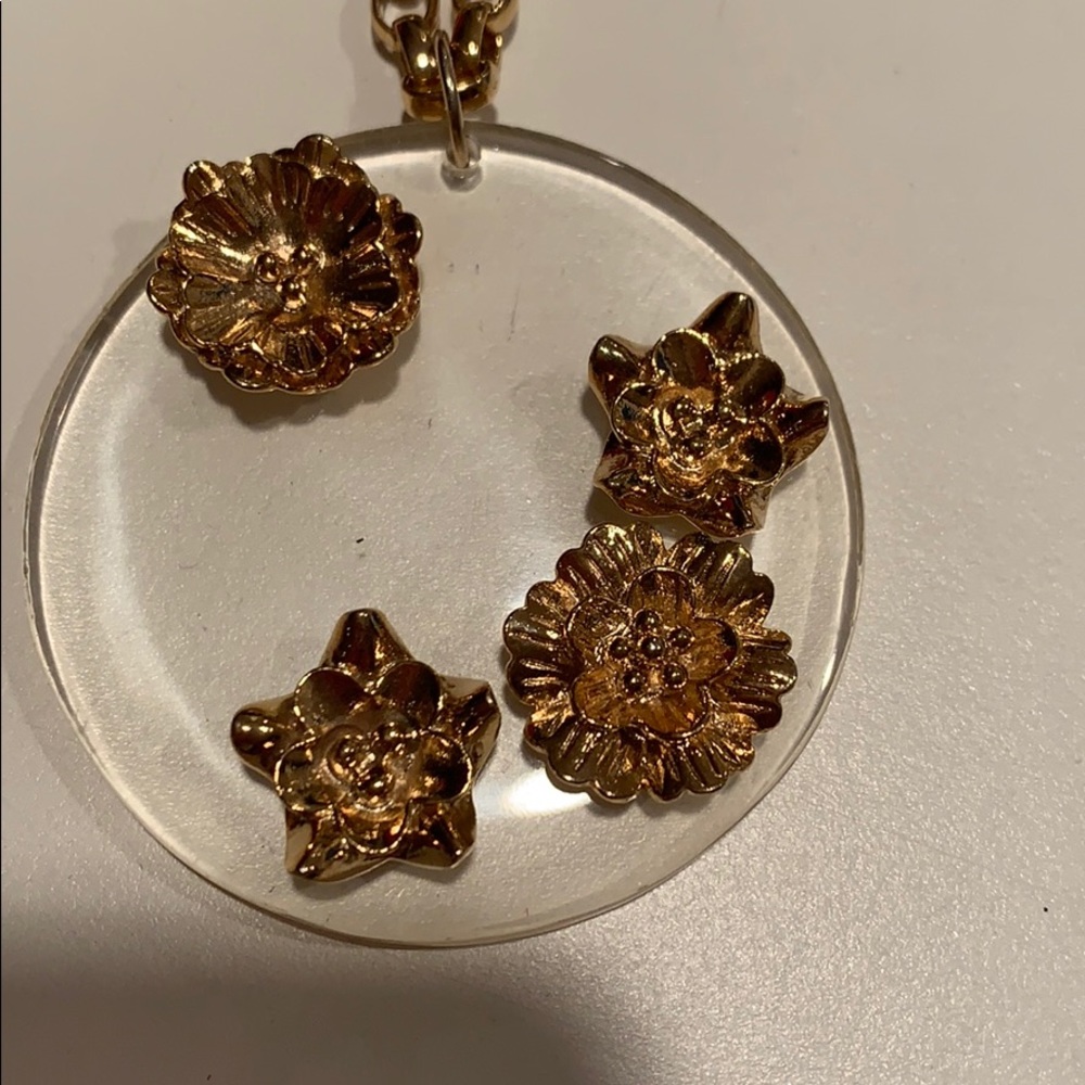 Long Lucite Pendant Necklace